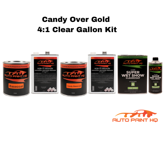 Candy Apple Red over Gold Base Complete Gallon Kit Auto Paint HQ
