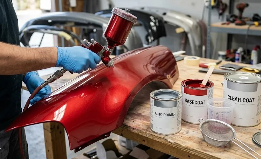 Estimating Auto Paint: How Much Primer, Basecoat, and Clear Coat to Buy for Your Vehicle Size