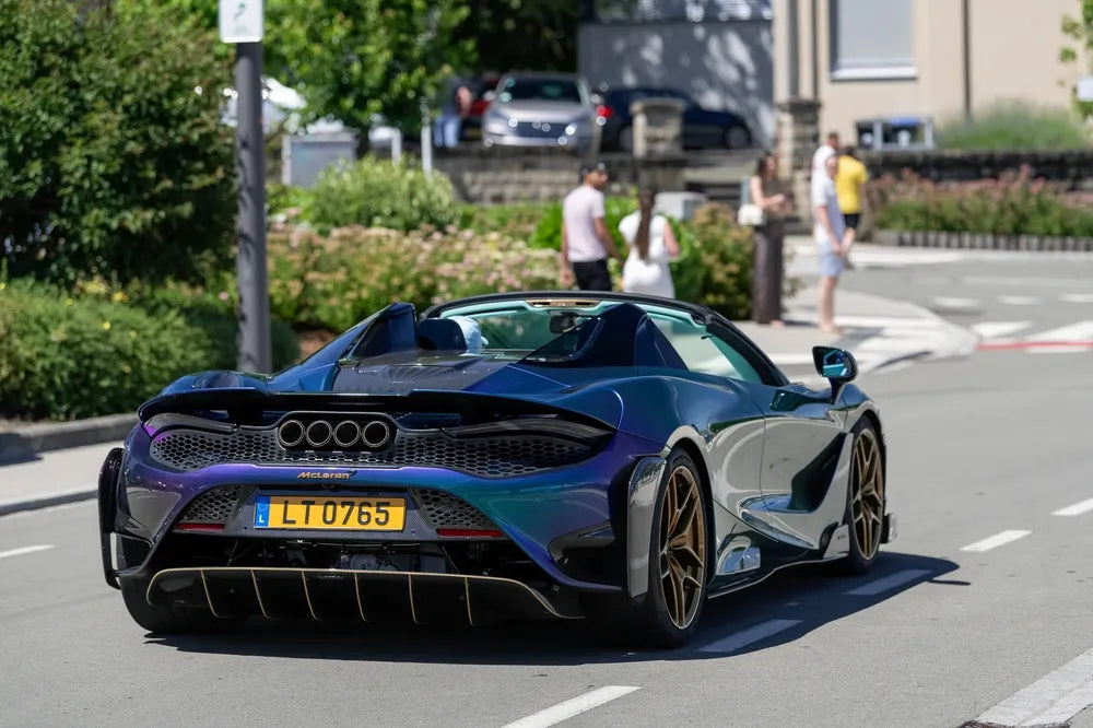 McLaren car on the go chameleon car paint