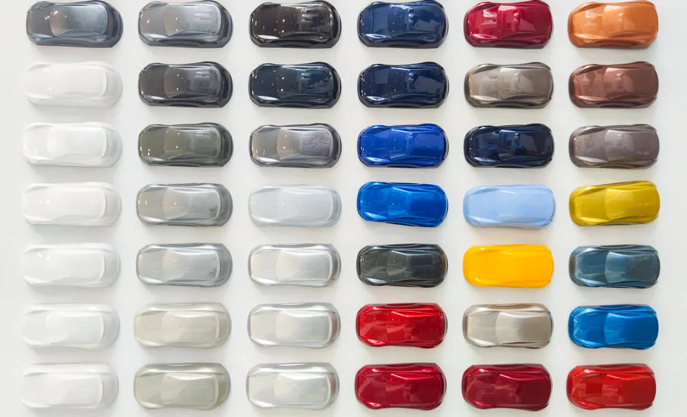 Paint samples when choosing a car color