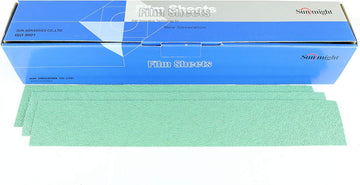 Sunmight File Sheet, 2-3/4 in W x 16-1/2 in L, PSA (Sticky) Film Backed Sandpaper Box/50