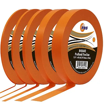 FBS ProBand Fineline Orange Masking Tape (Medium-Curves & Straight Lines) Single Roll