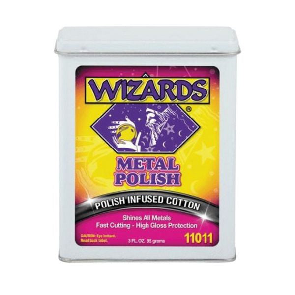 WIZARDS Fast Cutting Metal Polish, Pink Polish Infused Cloth