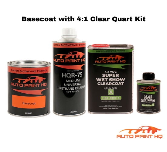 Hyundai EB Black Basecoat Clearcoat Quart Complete Paint Kit