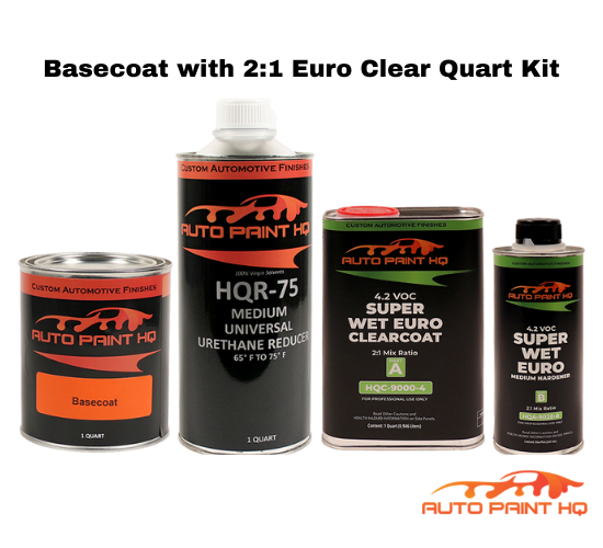 Hyundai EB Black Basecoat Clearcoat Quart Complete Paint Kit