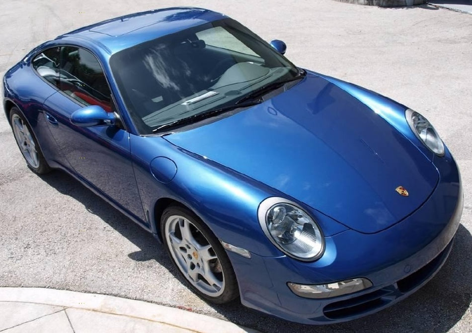 Porsche 3C8 Cobalt Blue Basecoat With Reducer Quart (Basecoat Only)
