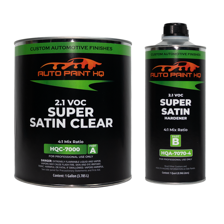 Super Satin Clearcoat Premium Low Gloss Clear Gallon with Quart Activator