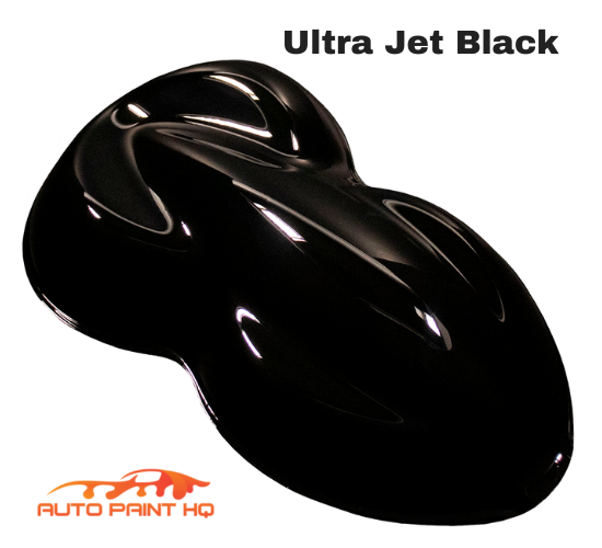 metallic jet black car paint
