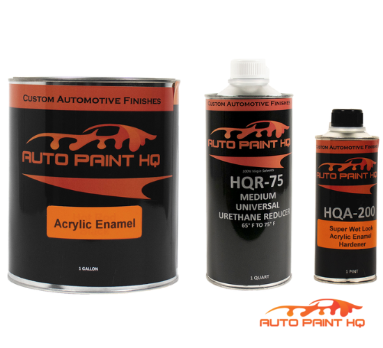 High Gloss Red Hot Orange Gallon Acrylic Enamel Car Auto Paint Kit