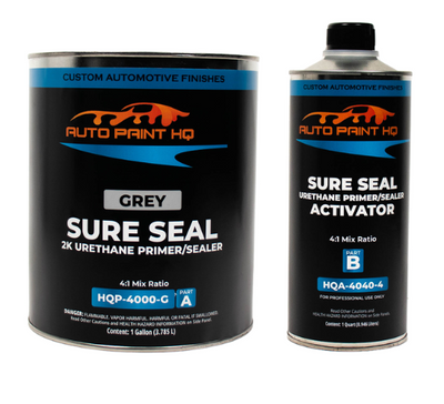 Sure Seal 2K Urethane Sealer Primer Gallon Dark Gray, Black, or White - Auto Paint HQ