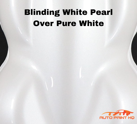 Blinding White Pearl Over Pure White Basecoat Quart Car Motorcycle Paint Kit