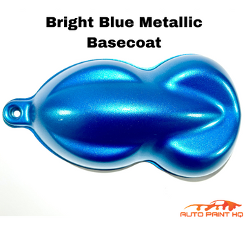 Bright Blue Metallic Basecoat + Reducer Quart (Basecoat Only) Auto Paint