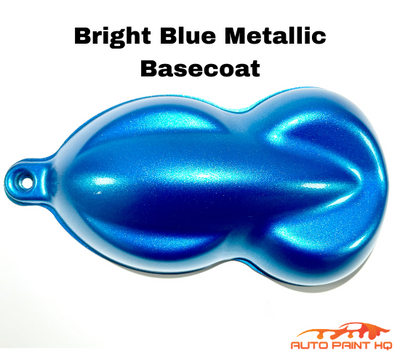 Bright Blue Metallic Basecoat Clearcoat Quart Complete Paint Kit