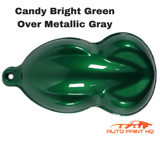 Candy Bright Green Basecoat Quart Kit (Over Metallic Gray Base)