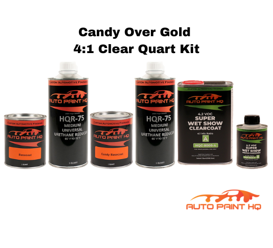 Candy Strawberry Basecoat Quart Complete Kit (Over Gold Base)
