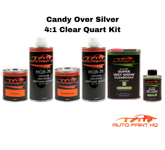 Candy Bright Green Basecoat Quart Complete Kit (Over Silver Base)