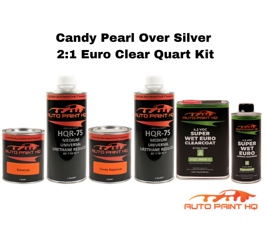 Candy Cobalt Blue Basecoat Quart Complete Kit (Over Silver Base)