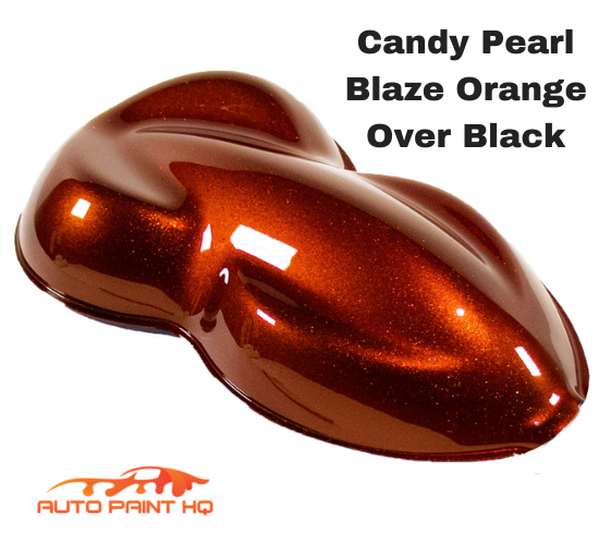 Candy Pearl Blaze Orange over Black Base Complete Gallon Kit - 4:1 Mix  Super Wet Show Clear (1 Gallon Clear + 1 Qt Act) / Fast / Fast