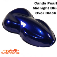 Candy Pearl Midnight Blue Basecoat Quart Complete Kit (Over Black