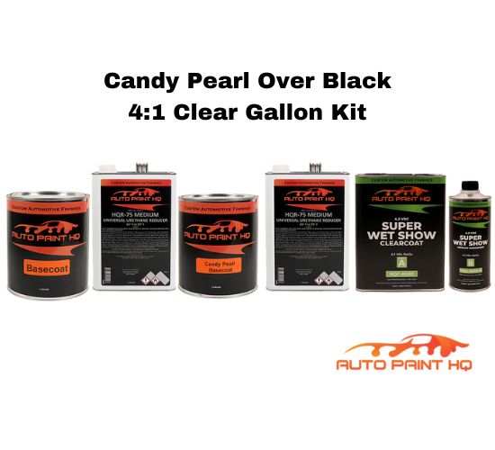 Candy Pearl Cherry Cola over Black Base Complete Gallon Kit