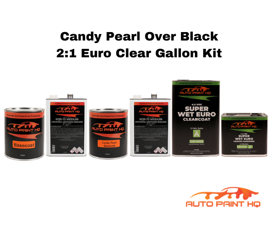 Candy Pearl Strawberry over Black Base Complete Gallon Kit