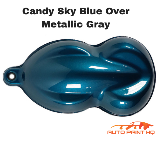 Candy Sky Blue Basecoat Quart Kit (Over Metallic Gray Base)