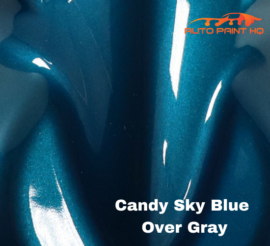 Candy Sky Blue Basecoat Quart Kit (Over Metallic Gray Base)