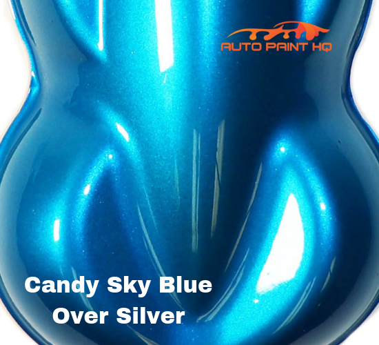 Candy Sky Blue Basecoat Quart Complete Kit (Over Silver Base)