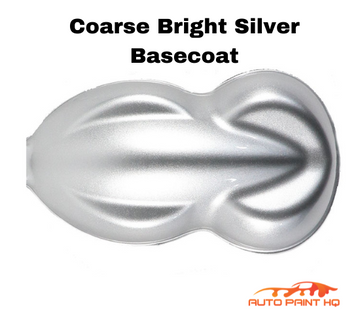Coarse Bright Silver Metallic Basecoat Clearcoat Quart Complete Paint Kit