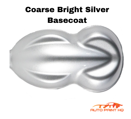 Coarse Bright Silver Metallic Basecoat Clearcoat Complete Gallon Kit