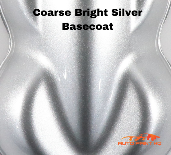 Coarse Silver Metallic Basecoat + Reducer Quart (Basecoat Only) Auto Paint