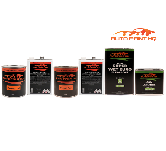 Crystal Green over Organic Orange Tri-Coat Basecoat Clear Complete Gallon Kit