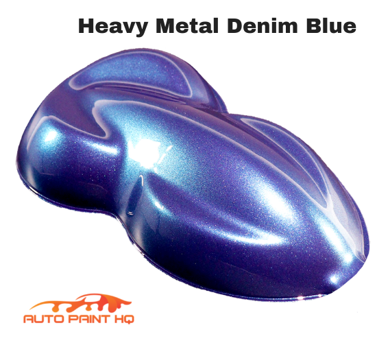 Heavy Metal Denim Blue Metallic Basecoat Clearcoat Quart Complete Paint Kit