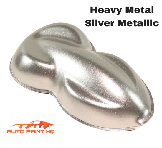 Heavy Metal Silver Metallic Basecoat Clearcoat Complete Gallon Kit - 4:1  Mix Super Wet Show Clear / Fast / Fast