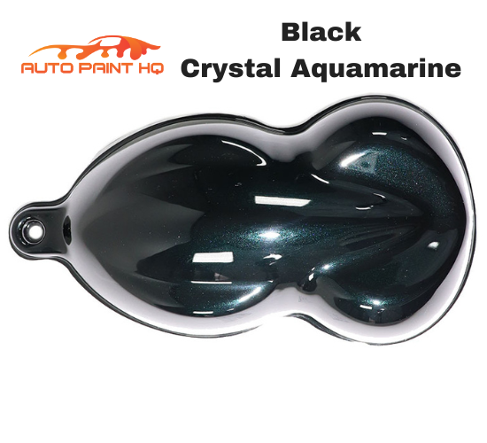 Black Crystal Aquamarine Pearl Basecoat Clearcoat Quart Complete Paint