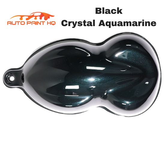 Black Crystal Aquamarine Pearl Basecoat Clearcoat Complete Gallon Kit