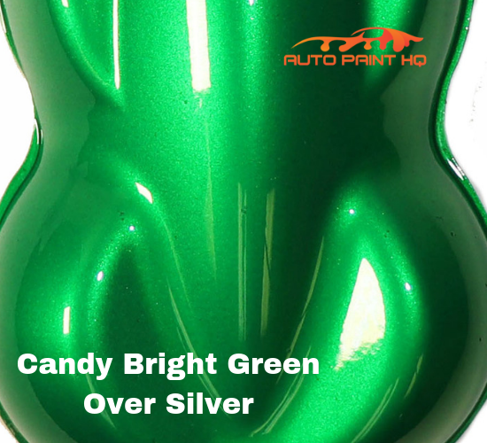 Candy Bright Green over Silver Base Complete Gallon Kit
