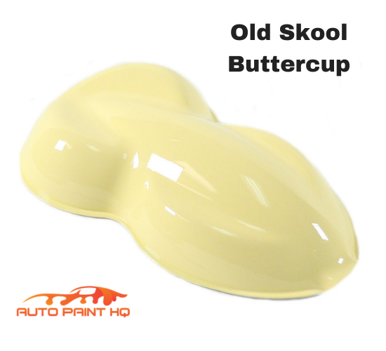 Old Skool Buttercup Yellow Basecoat Clearcoat Complete Gallon Kit