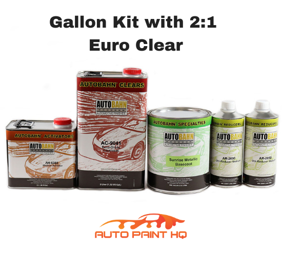 Sunrise Super Coarse Metallic Sunburst Orange Basecoat Complete Gallon Car Kit - Auto Paint HQ