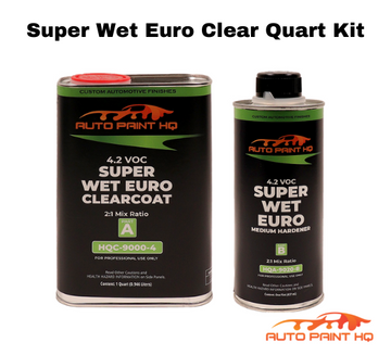 Super Wet Euro Clear Coat Quart + 1 Pint Act 2:1 Clearcoat Kit - Auto Paint HQ