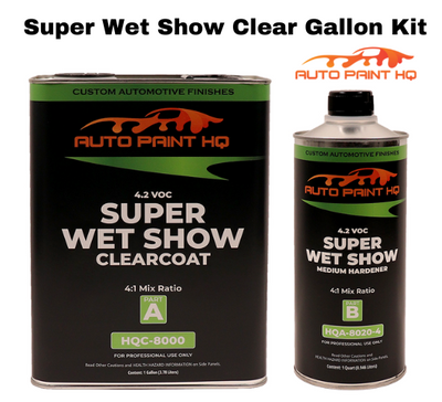 Super Wet Show Clear Coat Gallon + Quart Act 4:1 Mix Ratio Clearcoat Kit - Auto Paint HQ