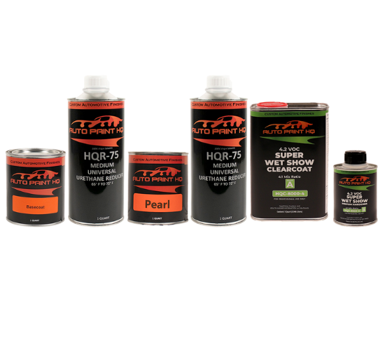 Dodge PWD Ivory Tri-Coat Pearl Basecoat Clearcoat Quart Complete Paint Kit