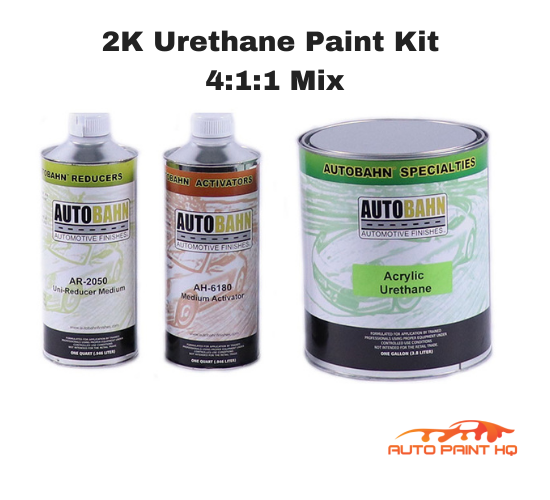 Satin Hot Rod Lime Green Gallon 2K Urethane Single Stage Car Auto Paint Kit